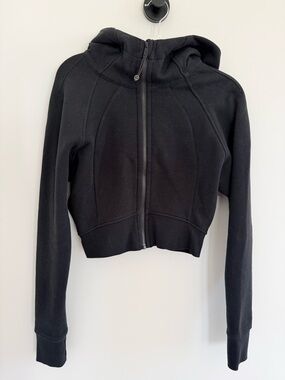 lululemon athletica Women's Black Cropped scuba Hoodie